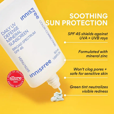Daily UV Defense Mineral Sunscreen Broad Spectrum SPF 45 with Color Correcting