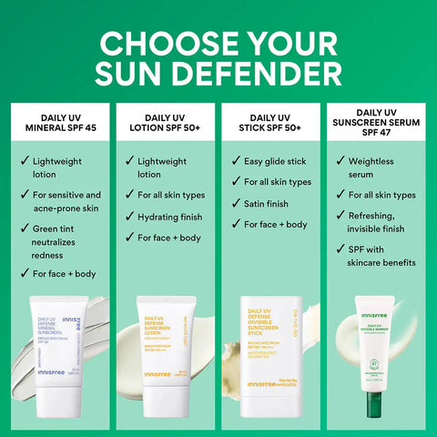 Daily UV Invisible Barrier Sunscreen Serum Broad Spectrum SPF 47 with Green Tea