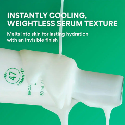 Daily UV Invisible Barrier Sunscreen Serum Broad Spectrum SPF 47 with Green Tea